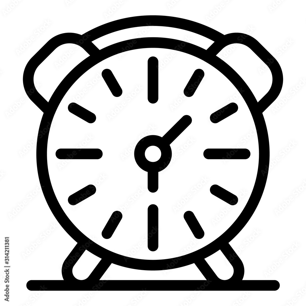 Poster alarm clock icon. outline alarm clock vector icon for web design isolated on white background