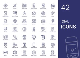 dial icons set