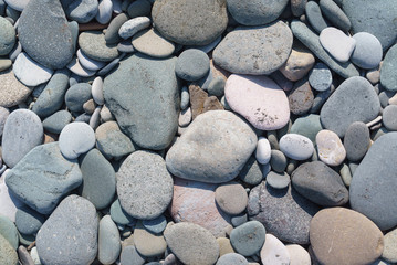 Fototapeta na wymiar pebble stones at the beach