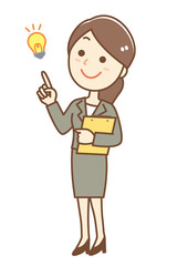 Illustration of a businesswoman explaining