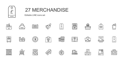 Fototapeta na wymiar merchandise icons set