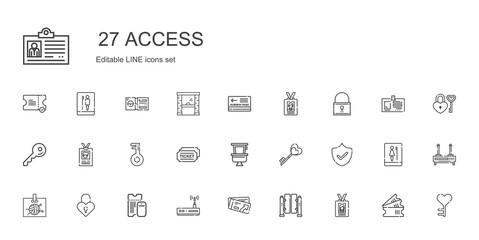 access icons set