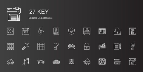 key icons set