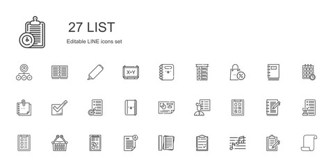 list icons set