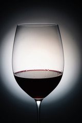glass of red wine, macro