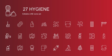 hygiene icons set