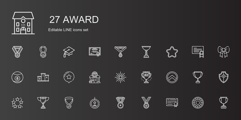 award icons set