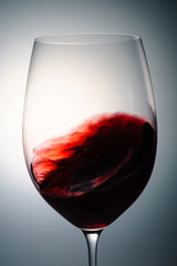 glass of red wine, macro
