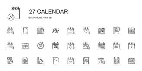 Fototapeta na wymiar calendar icons set