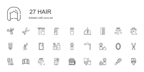 hair icons set