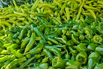 sweet bell peppers lies on the counter