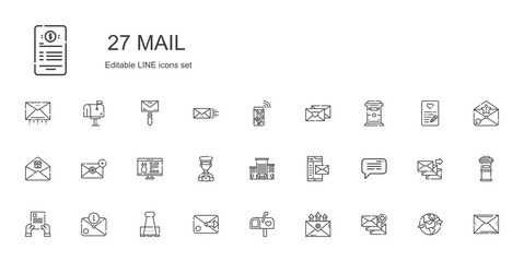 mail icons set