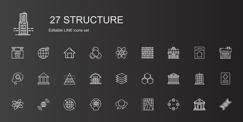structure icons set
