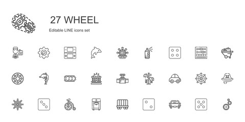 wheel icons set