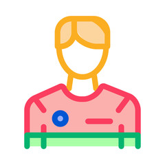 Soccer Game Player Icon Vector. Outline Soccer Game Player Sign. Isolated Contour Symbol Illustration