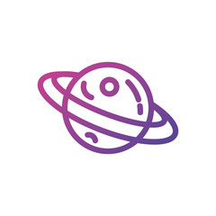 Isolated saturn planet icon vector design