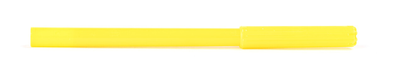 Yellow felt-tip pen isolated