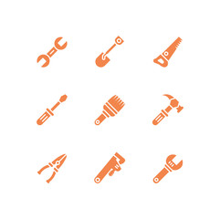 Isolated construction tools icon set vector design