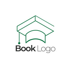 Book Logo Design Vector Stock