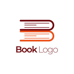 Book Logo Design Vector Stock