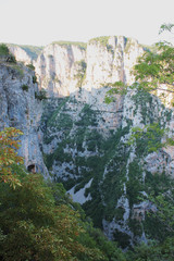 View of Vikos Gorge from Monastery of Agia Paraskevi Monodendri Greece