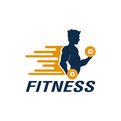 Fitness logo design template health or gym vector image