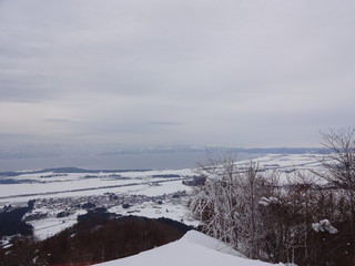 Obraz premium The view of Aizu in Winter, Japan