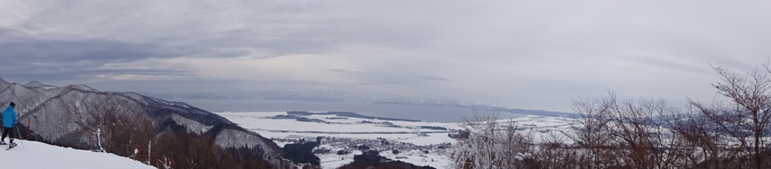 The view of Aizu in Winter, Japan