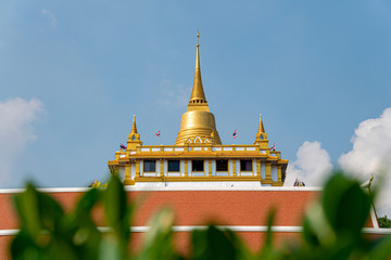 Naklejka premium Wat Saket, Bangkok Thailand - December 18,2019 : Wat Saket, The Golden Mount Temple, Bangkok, Thailand.