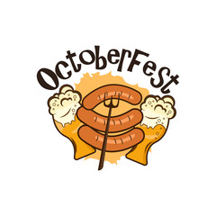 Vintage Octoberfest Beer Festival Abstract Vector Signs