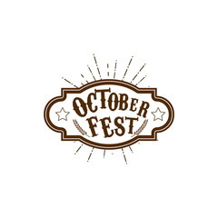 Vintage Octoberfest Beer Festival Abstract Vector Signs