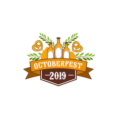 Vintage Octoberfest Beer Festival Abstract Vector Signs