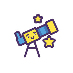 Kawaii microscope cartoon vector design