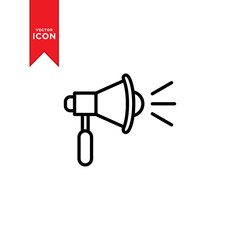 Megaphone icon vector. Simple design loudspeaker icon illustration.