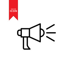 Megaphone icon vector. Simple design loudspeaker icon illustration.