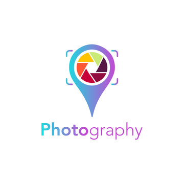 Photography Logo Design Stock Vector