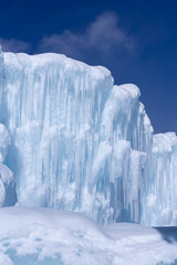 Ice crystals forming decorative patterns for background imagch