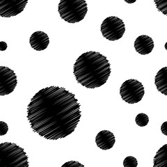 Polka dots ornament. Seamless pattern. Vector illustration for web design or print.
