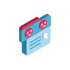 Isolated website code and cursor vector design