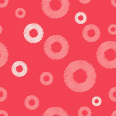 Polka dots ornament. Seamless pattern. Vector illustration for web design or print.
