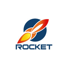 Creative Rocket Logo Design Vector Template