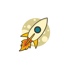 Creative Rocket Logo Design Vector Template