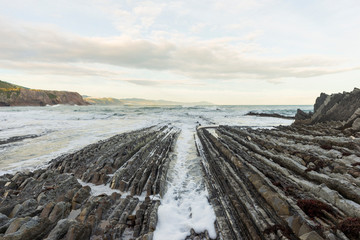 The flysch formations in Zumaia in the Basque country
