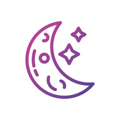 Isolated moon and stars vector design