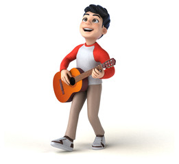 Fun 3D Asian teenager with a manga style