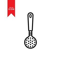 Skimmer icon vetor. Skimmer cooking simple design icon.