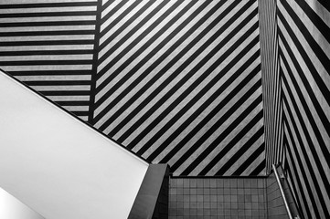 stairs and stripes black and white