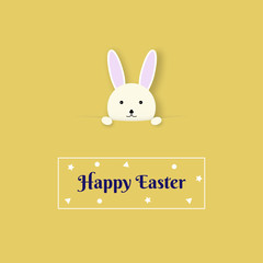 Fototapeta premium Colorful Happy Easter card with coloring eggs.Cover design on the happy Easter Day.Background of the Easter card.Vector EPS10.