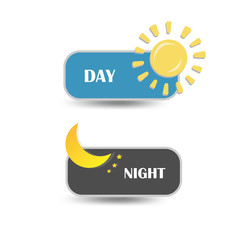 Sun and moon vector icon. Day and Night.