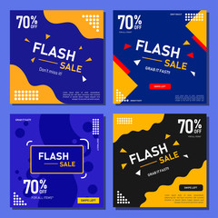 set of mobile sale banner. Sale banner template design, Flash sale special offer set. can use for website, mobile app, poster, flyer, coupon, gift card, smartphone template, 